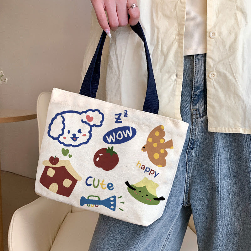 Canvas Female Cartoon Cabs Fashion Korean Handbags