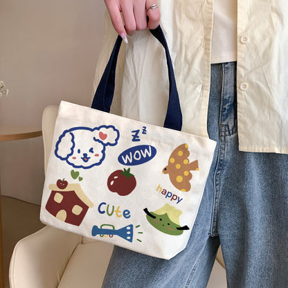 Canvas Female Cartoon Cabs Fashion Korean Handbags