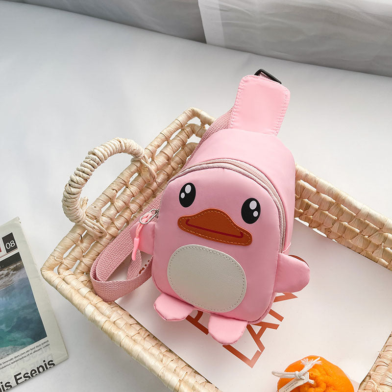 Children's Little Duck Cartoon Cute Spring Gift Children's Waist Packs