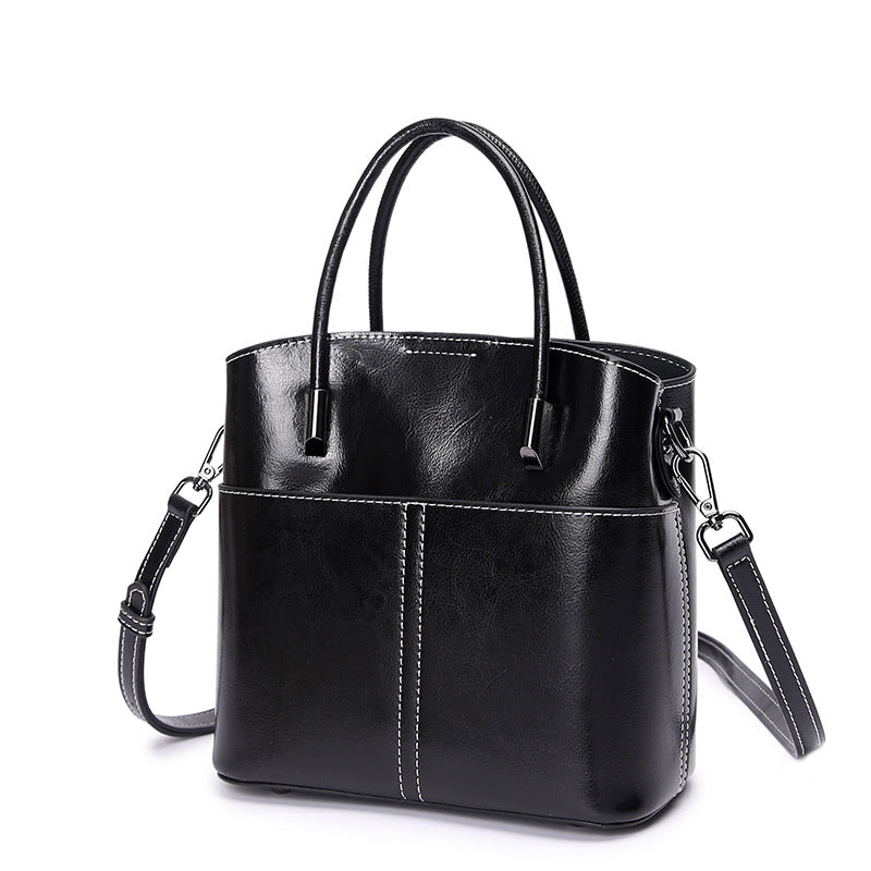 Women's Stylish Fashion Leather Simple Portable Shoulder Bags