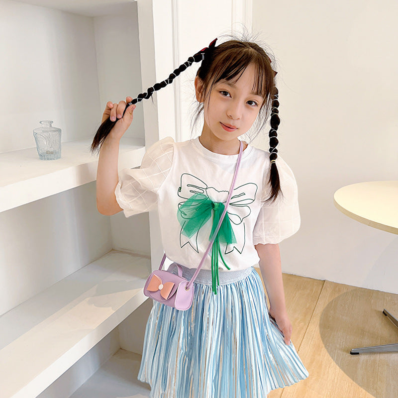 Style Pouch Mini Bow Small Square Children's Shoulder Bags