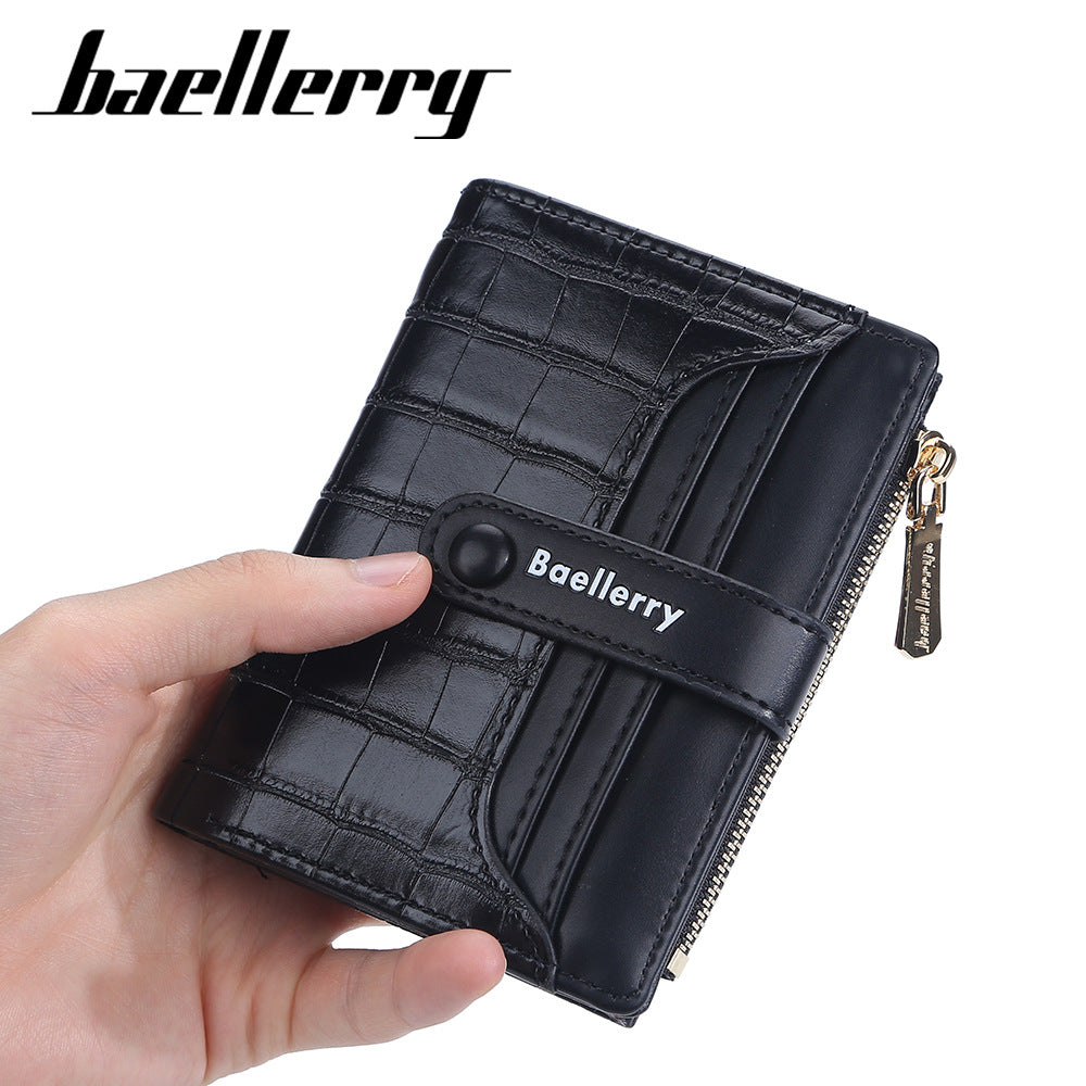 Women's Short Korean Style Stone Pattern Fashion Hasp Ladies Wallets