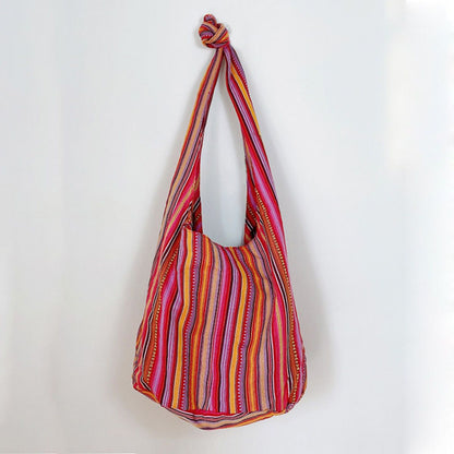 Ethnic Style Striped Totem Strap Hobo Phone Bags