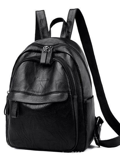 Women's Trendy Korean Style Fashion Soft Leather Backpacks