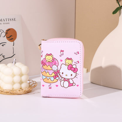 Women's Cartoon Long Zip Printing Short Picture Ladies Wallets