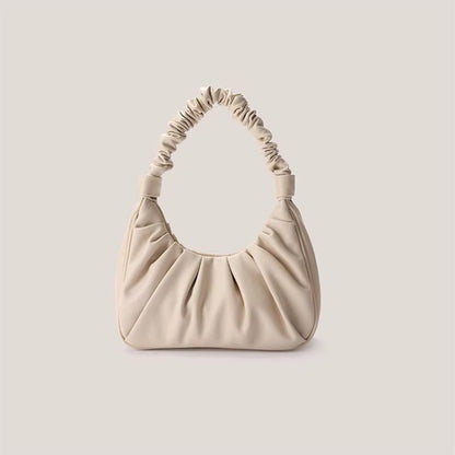 Women's Simple Texture French Pleated Cloud High Sense Handbags