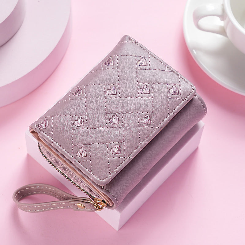 Women's Short Summer Versatile High Sense Embroidery Ladies Wallets