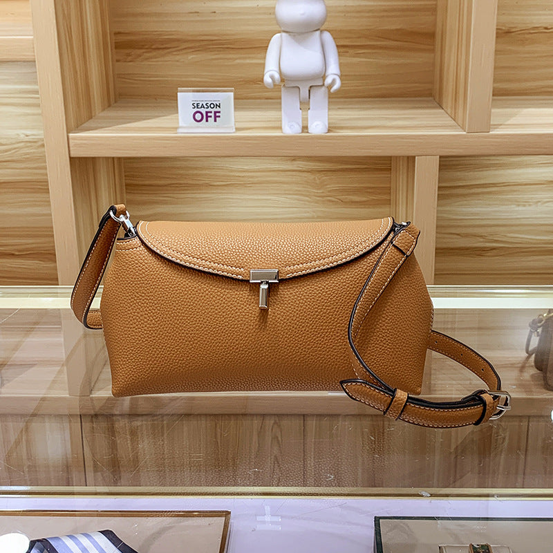 Women's Simple Commute Grain Surface Shape Flap Handbags