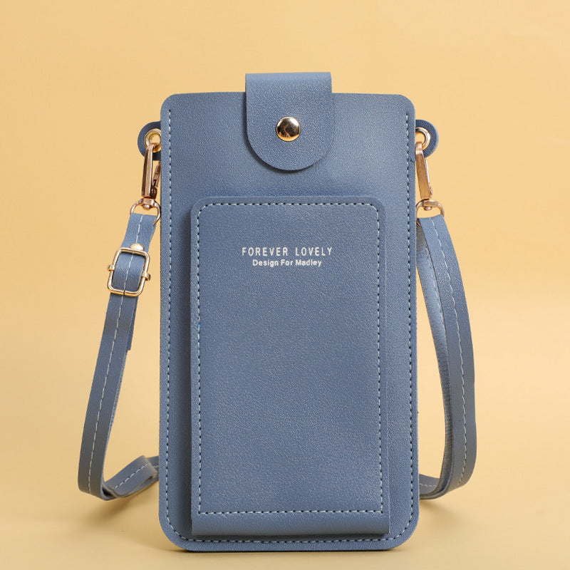 Women's Solid Color Fashion Simple Small License Phone Bags