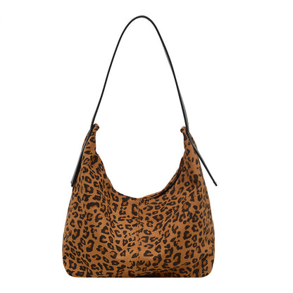 Women's Retro Trendy Large Capacity Fashion Leopard Shoulder Bags