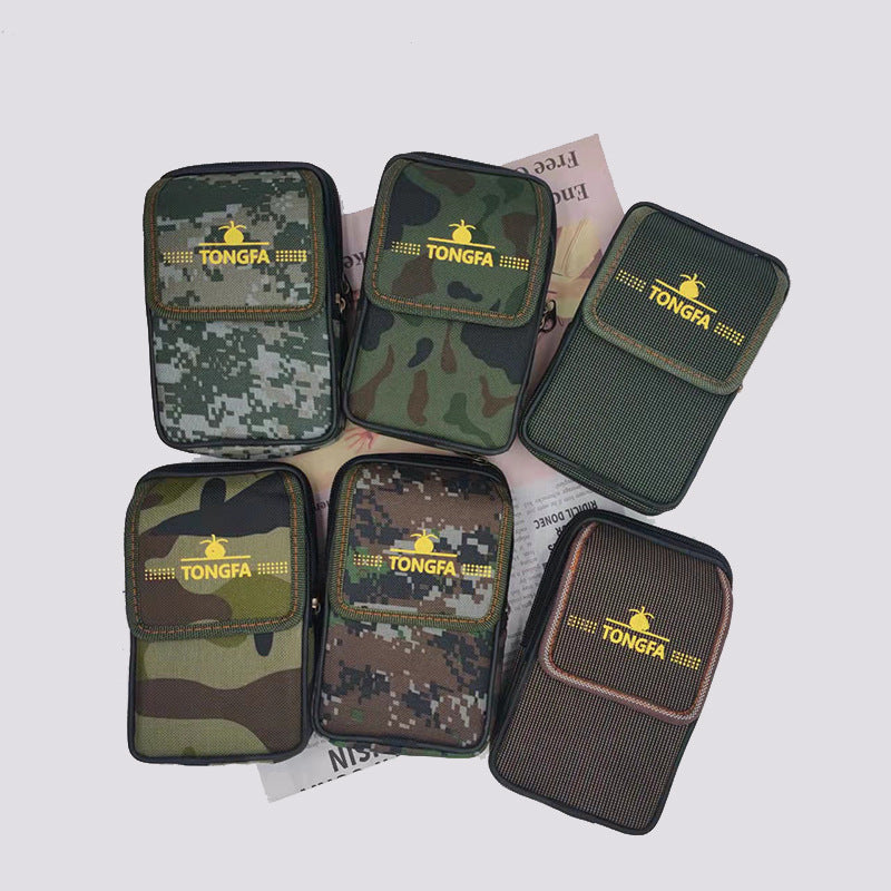 Men's Camouflage Canvas Mobile Cell Vertical Hanging Phone Bags