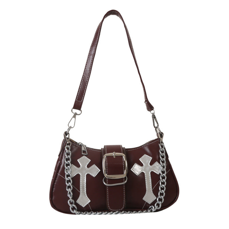 Women's Western Contrast Color Underarm Autumn Commuter Handbags