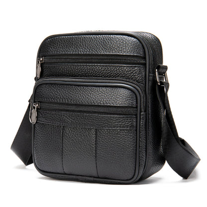 Men's Leather Vertical Top Layer Cowhide Men's Messenger Bags