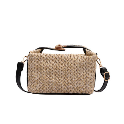 Women's Straw Spring Pastoral Style Mori Pillow Shoulder Bags