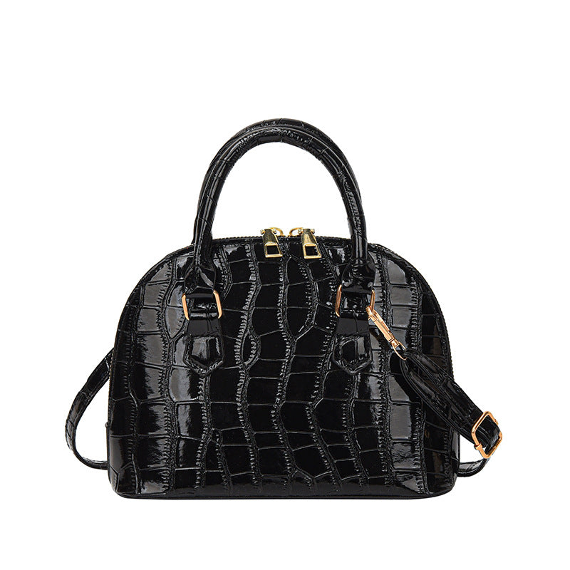 Women's High-grade Solid Color Elegant Crocodile Pattern Shoulder Bags