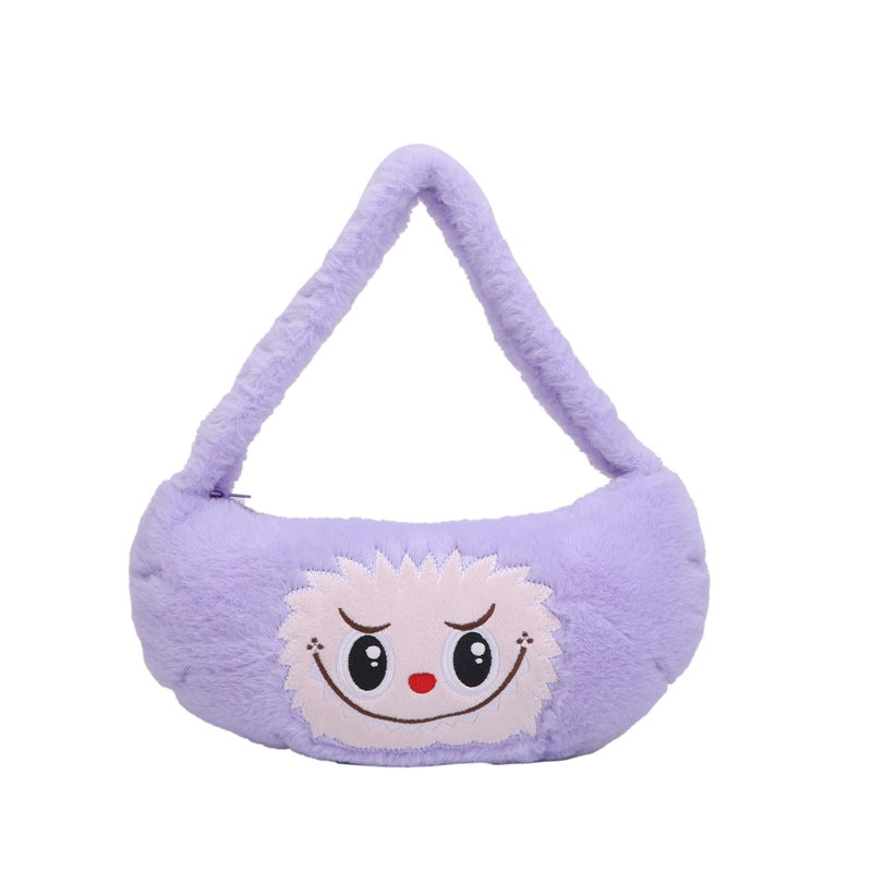 Curtain Cloth Plush Pop Mart Cartoon Shoulder Bags