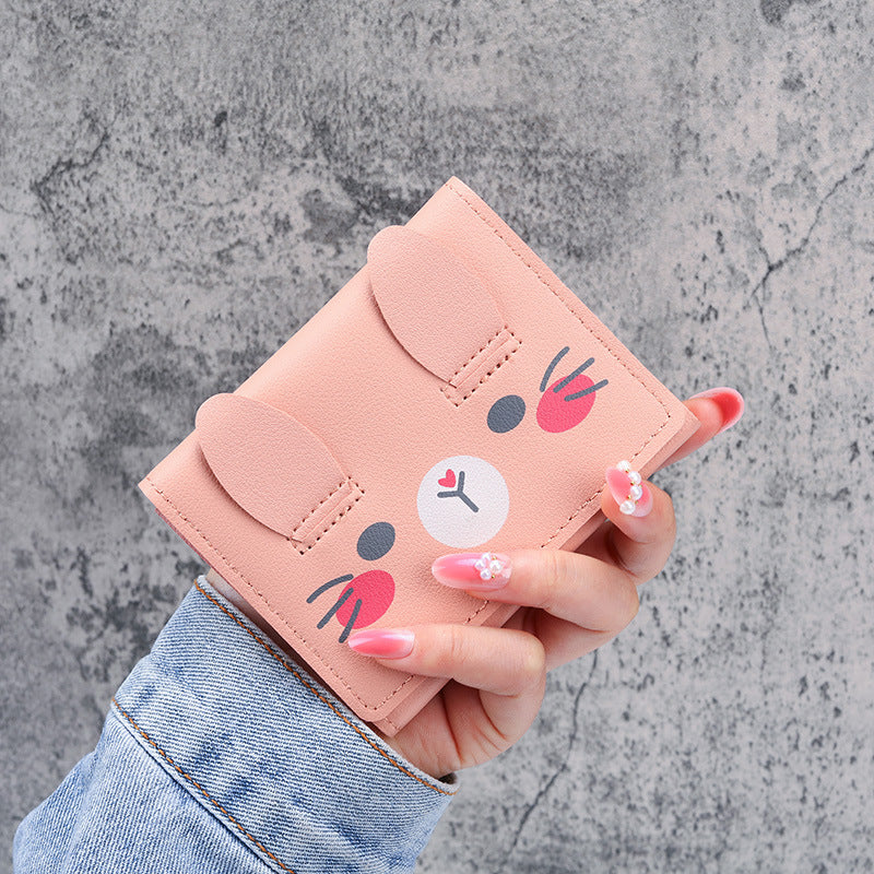 Women's Short Cartoon Cute Trifold Fashion Ladies Wallets