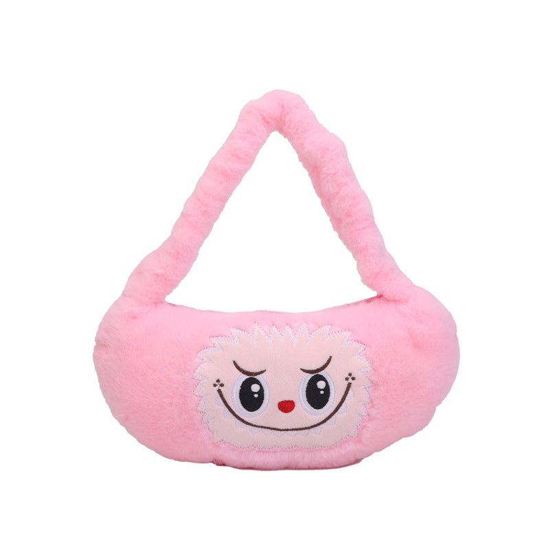 Curtain Cloth Plush Pop Mart Cartoon Shoulder Bags