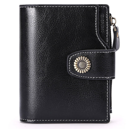 Women's Short Korean Fashion Hasp Clutch Pocket Ladies Wallets