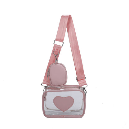 Women's Simple Transparent Fashion Soft Leather Textured Crossbody Bags