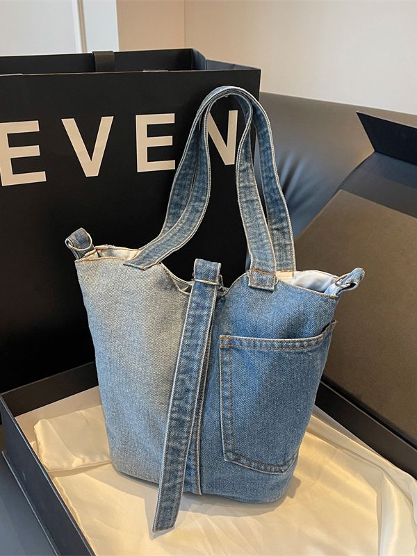 Petits sacs seau en jean pour femmes, sacs de mode de niche d'été