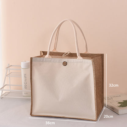 Blank Canvas Painting Jute Tote Cotton Handbags