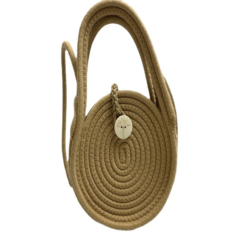 Women's Round One Beach Woven Cotton String Bags