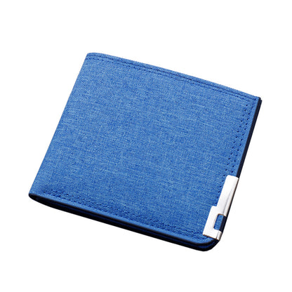 Men's Canvas Short Thin Folding Minimalist Fashion Men's Wallets