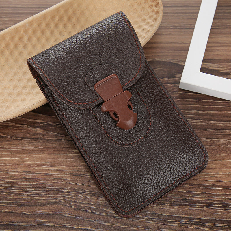 Men's Imitation Leather Cell Through Mounted Construction Phone Bags