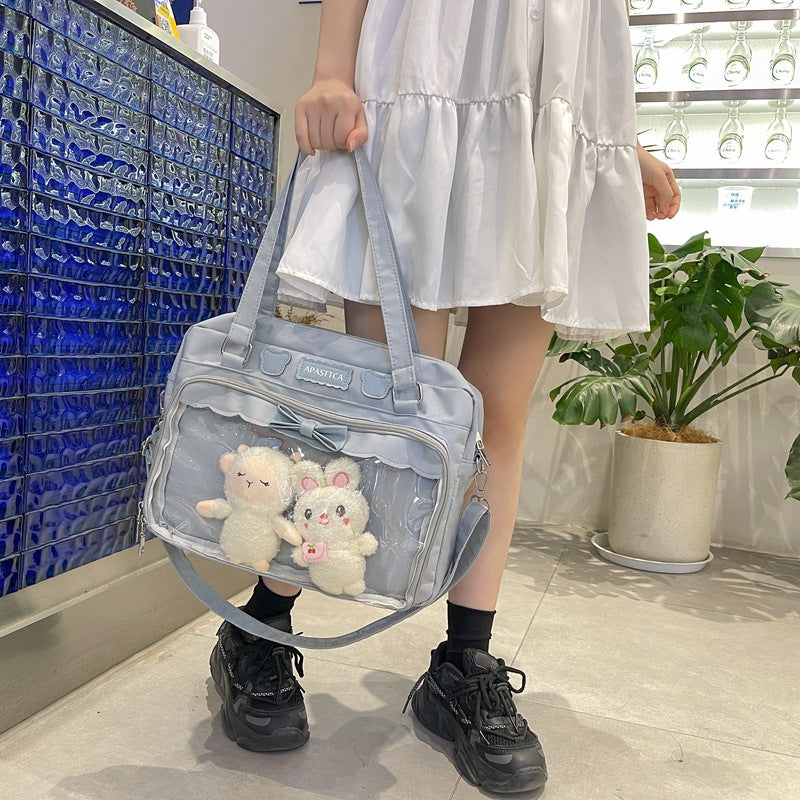 Portable Soft Uniform Cute Bow Transparent Bags