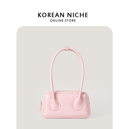 Women's Korean Style Niche Texture Patent Leather Shoulder Bags