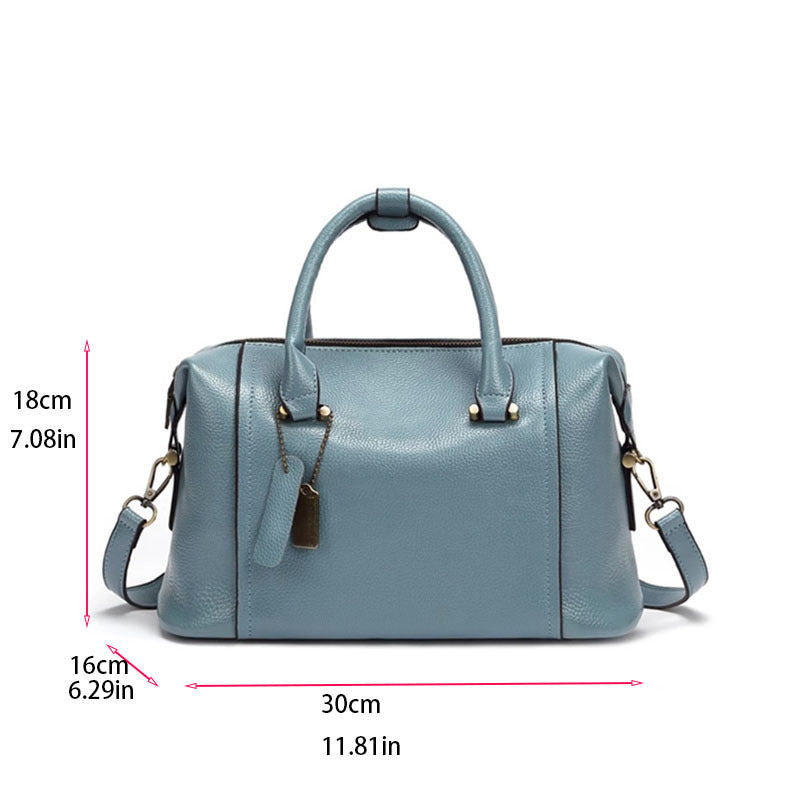 Women's Boston Fashion Large Capacity Leather Pillow Handbags