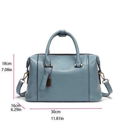 Women's Boston Fashion Large Capacity Leather Pillow Handbags