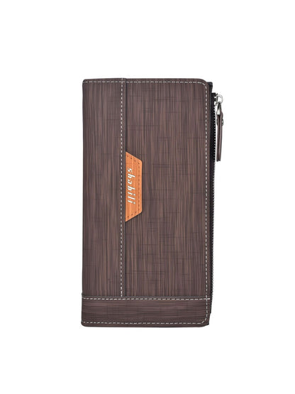 Men's Fashion Vintage Snap Button Large Capacity Men's Wallets