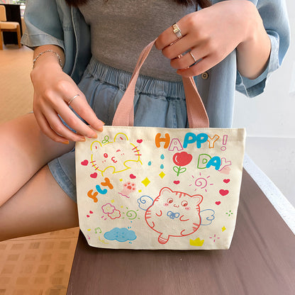 Canvas Female Cartoon Cabs Fashion Korean Handbags