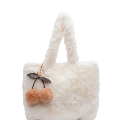 Call Plush Fur Portable Large Capacity Furry Bags