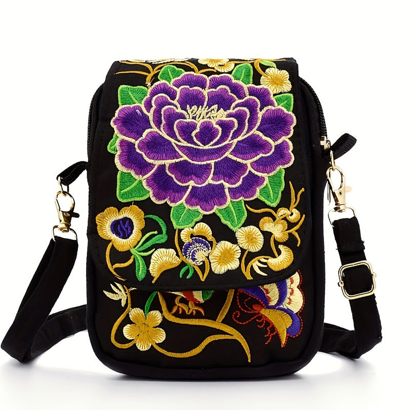 Women's Yunnan National Style Embroidered Mini Flap Crossbody Bags