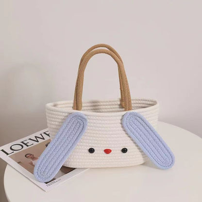 Beautiful Cute Cartoon Cotton Thread Woven Bags