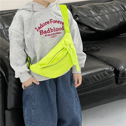 Petits sacs banane pour enfants de style coréen, couleur unie, tendance