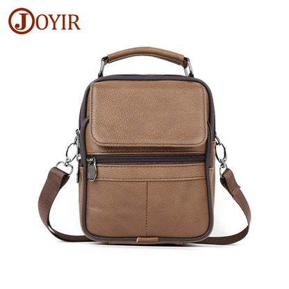 Men's Genuine Leather Vertical Top Layer Cowhide Men's Bags