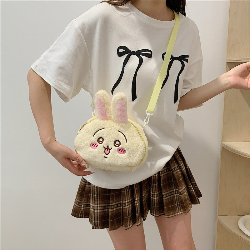 Ji Yi Plush Cute Wu Ka Crossbody Bags