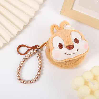 Animal Head Earphone Fashion Solid Color Mini Coin Purses