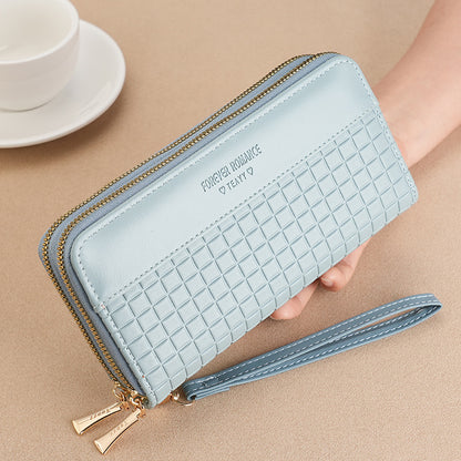 Women's Long Stitching Double Layer Zipper Ladies Wallets