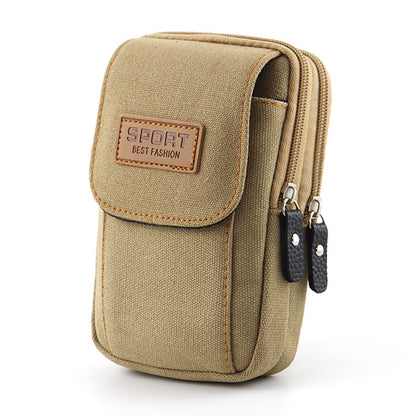 Men's Comfortable Mobile Cell Canvas Pannier Phone Bags