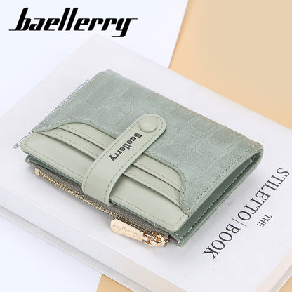 Women's Short Korean Style Stone Pattern Fashion Hasp Ladies Wallets