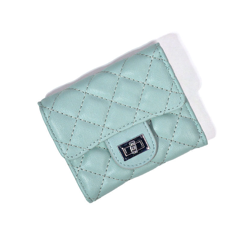 Women's Online Classic Style Rhombus Zipper Simple Ladies Wallets