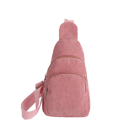 Attractive Corduroy Lightweight Korean Simple Slanted Waist Packs