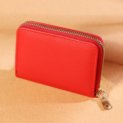 Women's High Quality Leather Expanding Swiping Ladies Wallets