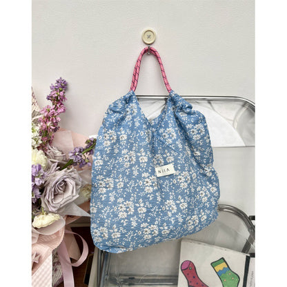 Canvas Large Capacity Totes Drawstring Wind Handbags