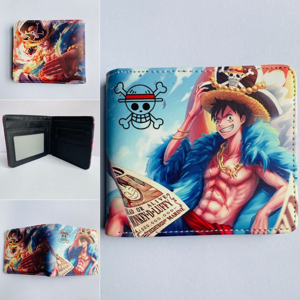 Anime One Piece Short Unisex Leather Ladies Wallets